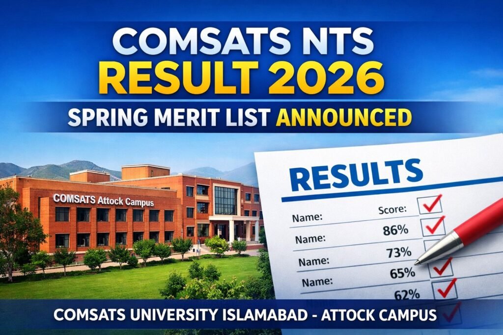 CUI Result Spring merit list