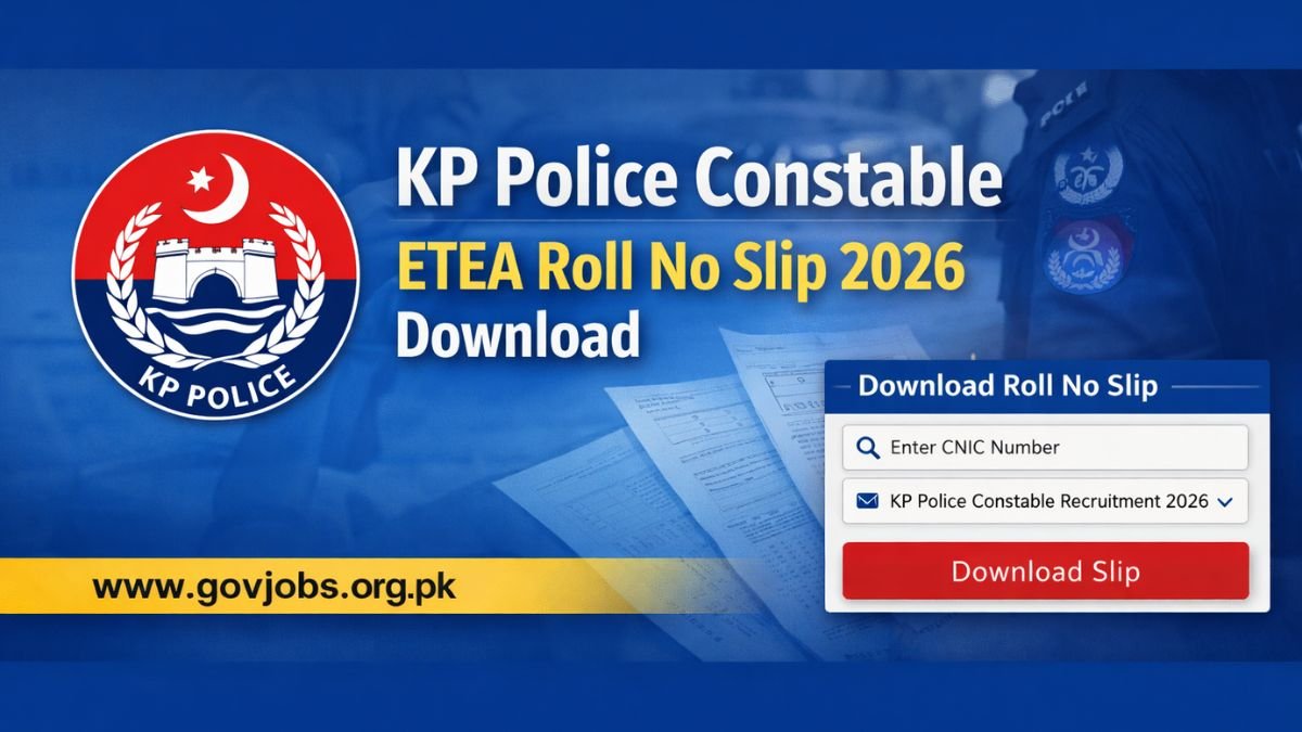 KP Police Constable ETEA Roll No Slip 2026 Download