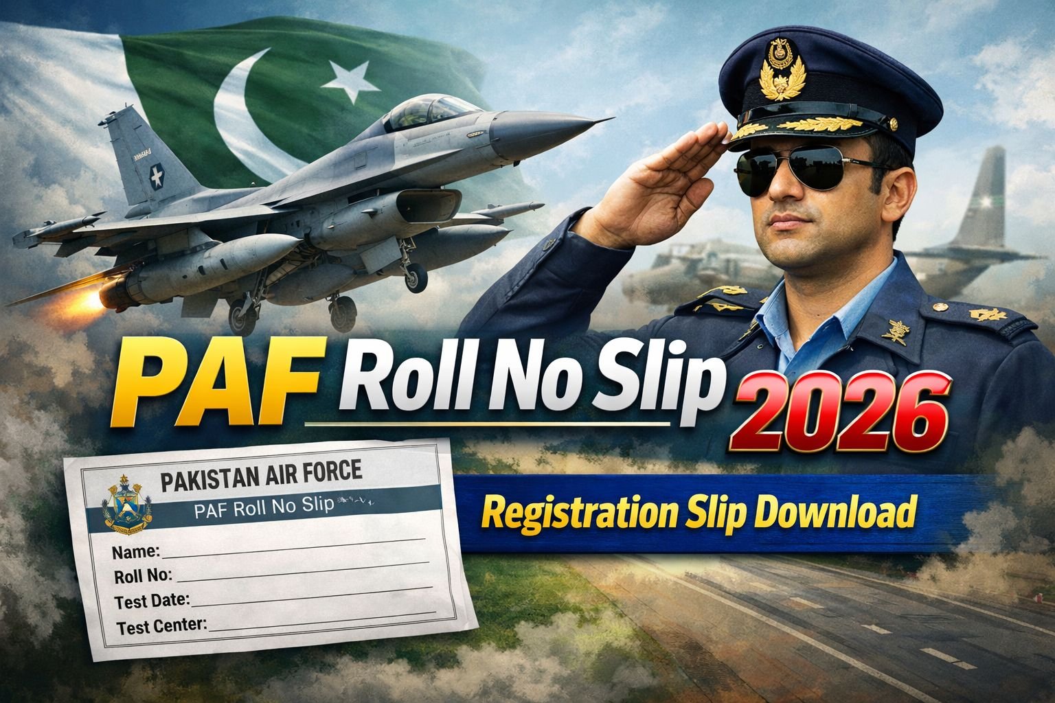 PAF Roll No Slip 2026 Registration Slip Download