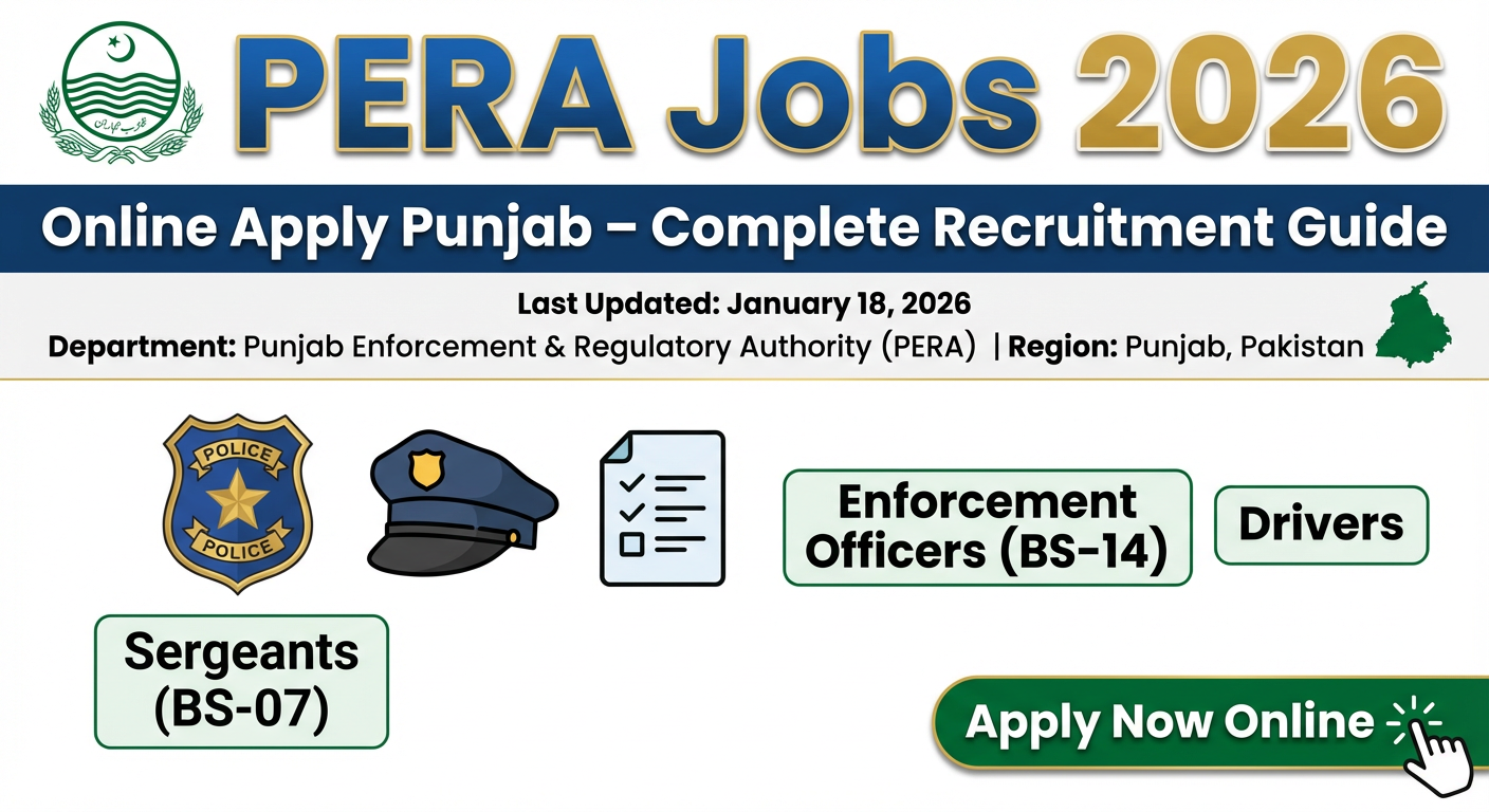 PERA Force Jobs 2026 Online Apply Punjab
