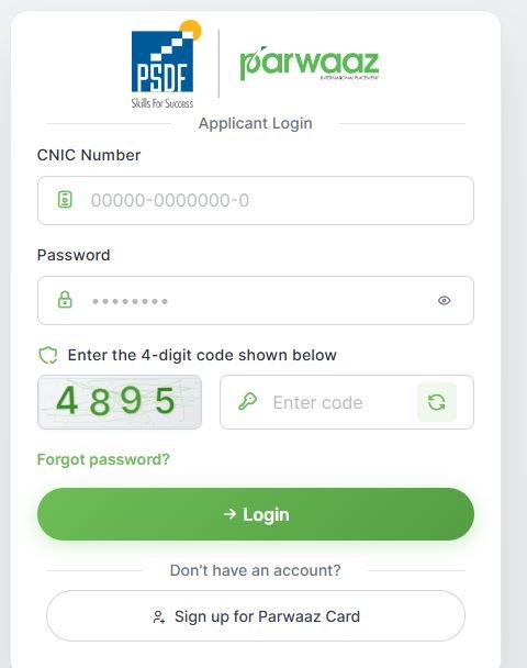 Parwaz Card Loan Registration