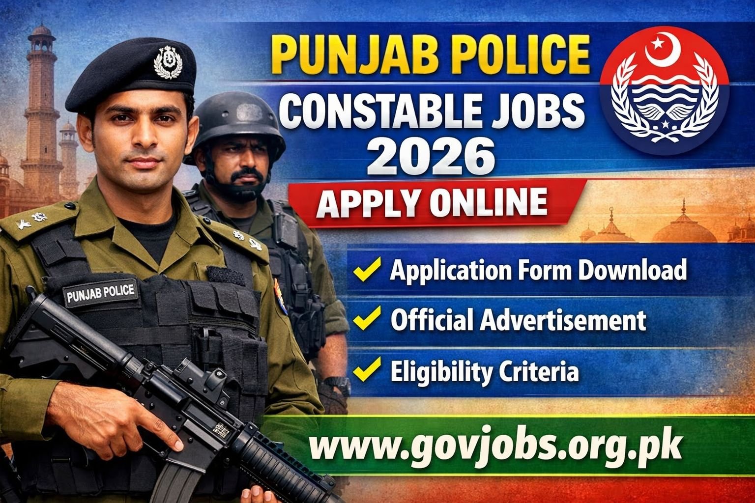 Punjab Police Constable Jobs 2026 Apply Online