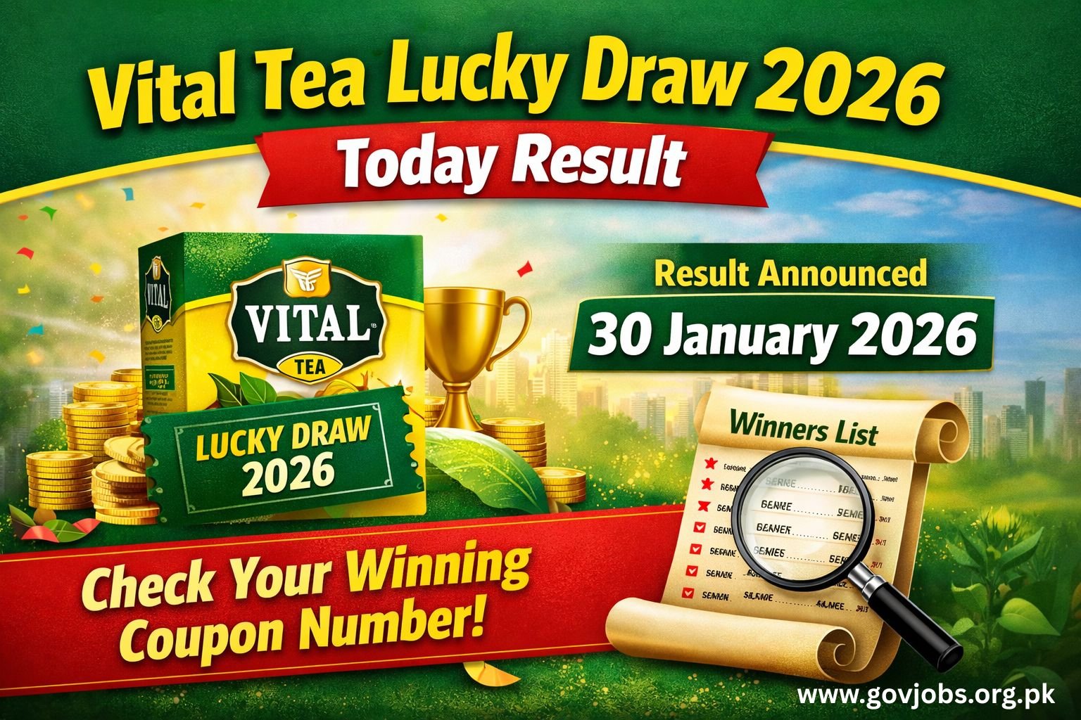 Vital Tea Lucky Draw 2026 Today Result 30 January