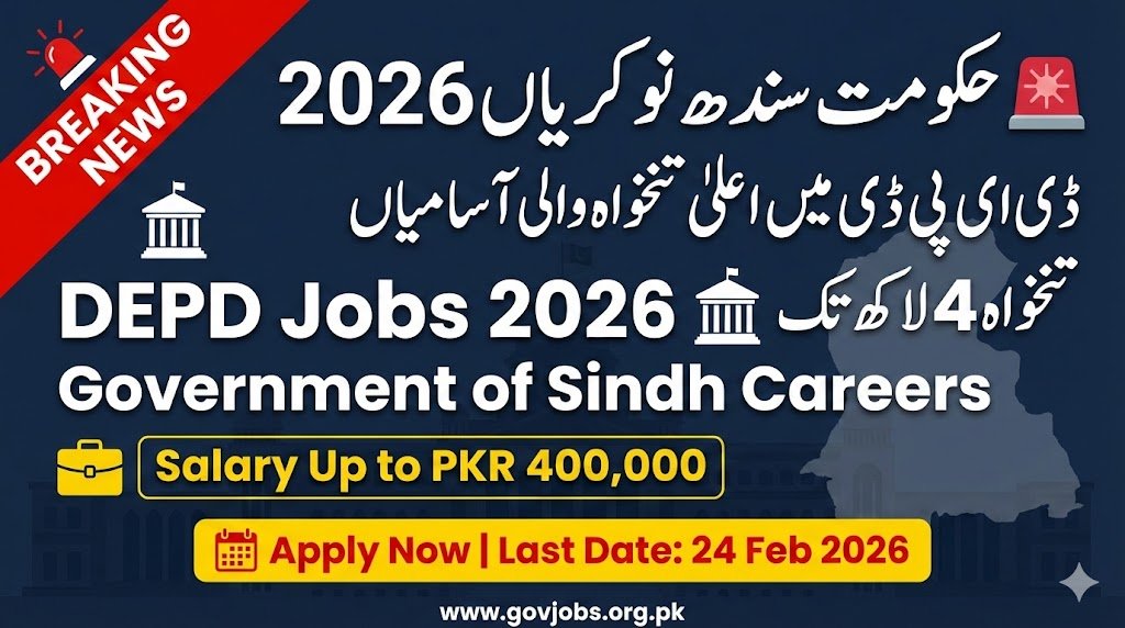 DEPD Jobs 2026 Apply Online Government of Sindh Careers