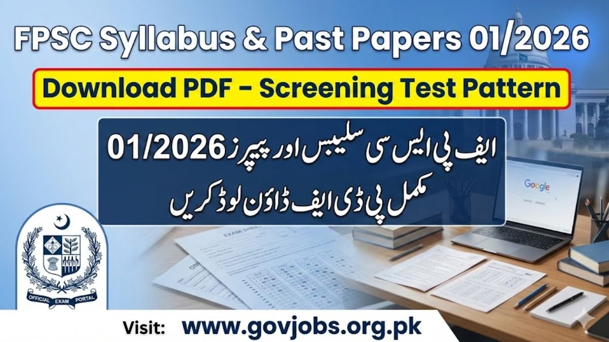 FPSC Syllabus and Past Papers – Advertisement No. 012026