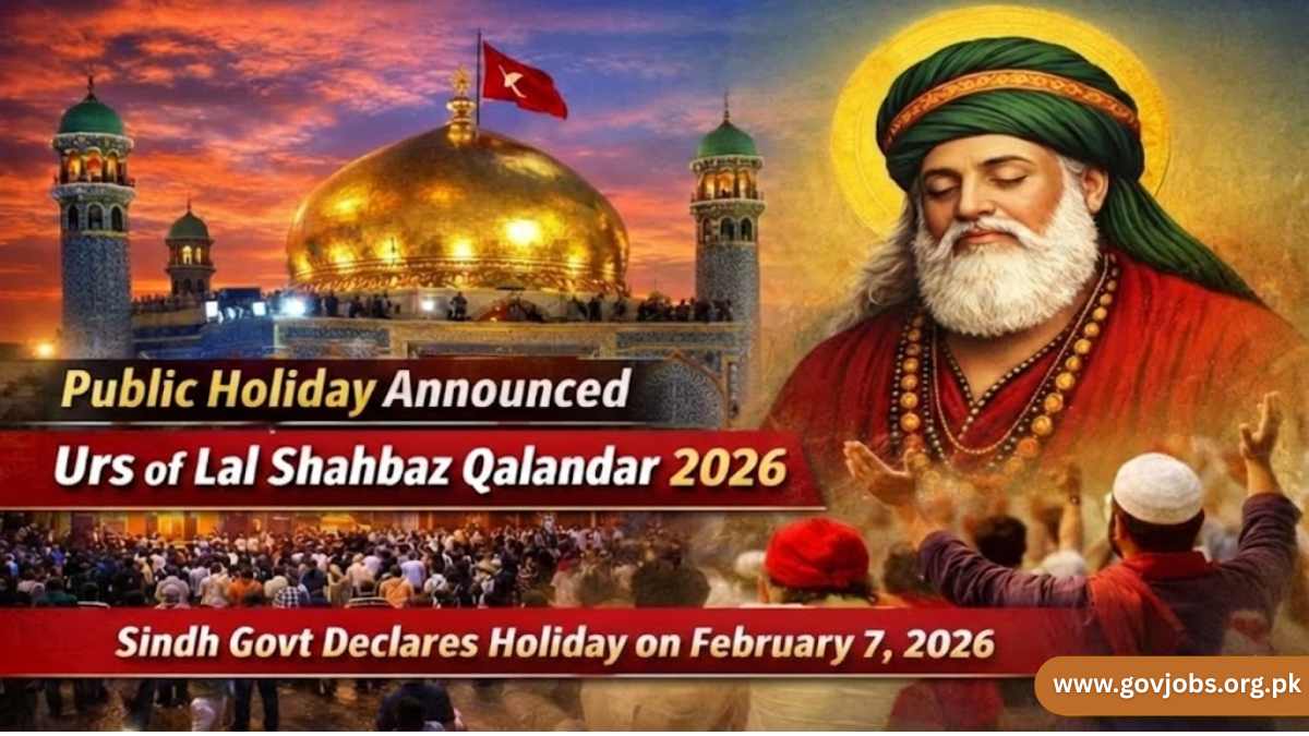 Hazrat Lal Shahbaz Qalandar Holiday 2026 Notification in Sindh