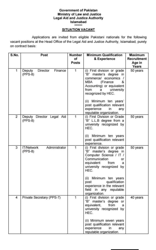 Ministry of Law & Justice Jobs 2026