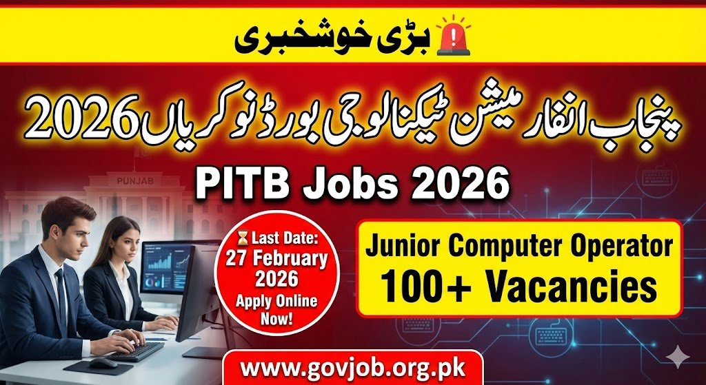 PITB Jobs 2026 Apply Online jobs.punjab.gov.pk