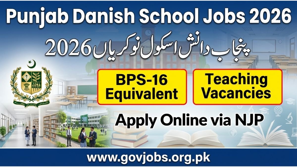 Punjab Danish School Jobs 2026 Apply Online